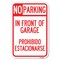 Signmission In Front of Garage Prohibido Estacionarse Heavy-Gauge Aluminum Sign, 12" x 18", A-1218-23895 A-1218-23895 - alternate 1